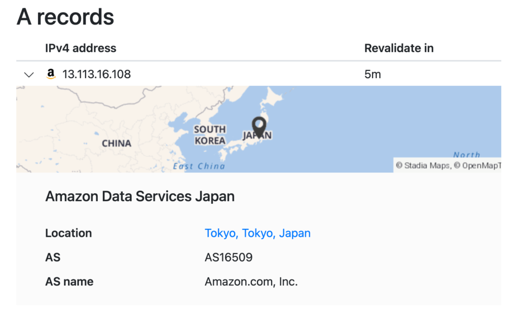 NsLookup.io 查詢網域名稱 DNS 紀錄與網站 IP