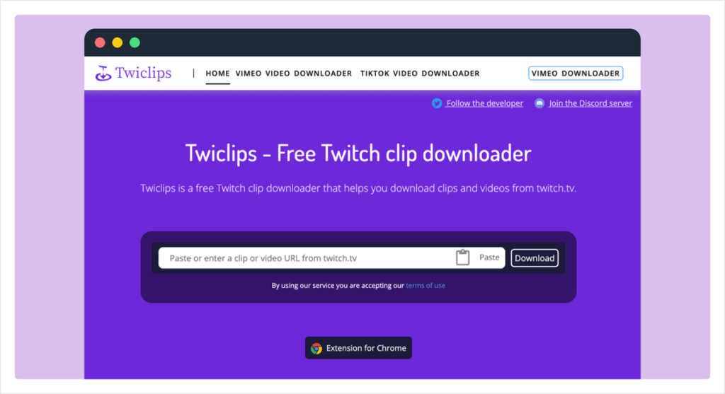 Twiclips 線上下載 Twitch 影片
