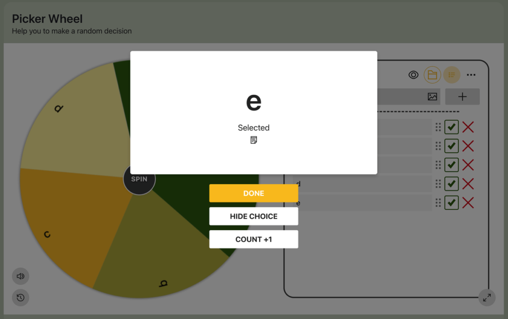 Picker Wheel 線上轉輪盤抽籤工具，網頁抽獎超方便