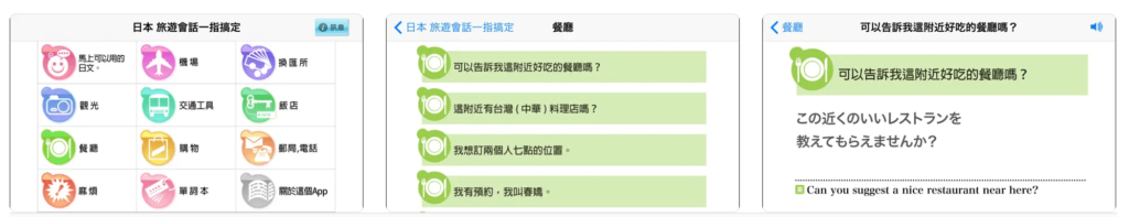 日文翻譯APP推薦1、日本 旅遊會話一指搞定
