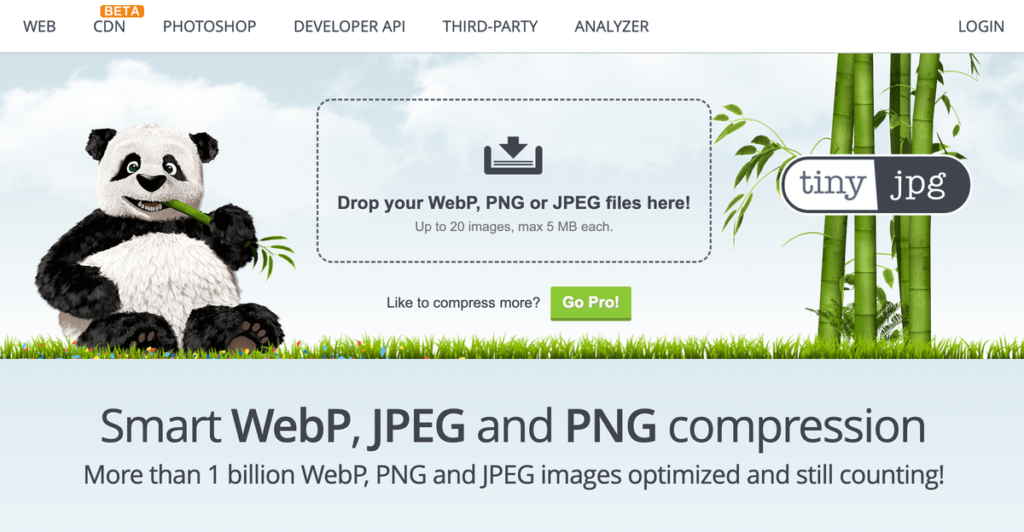 TinyJPG 線上 JPG 壓縮工具