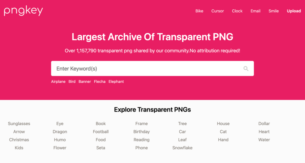 PNGkey 免費透明背景PNG圖片圖庫，可個人用非商用
