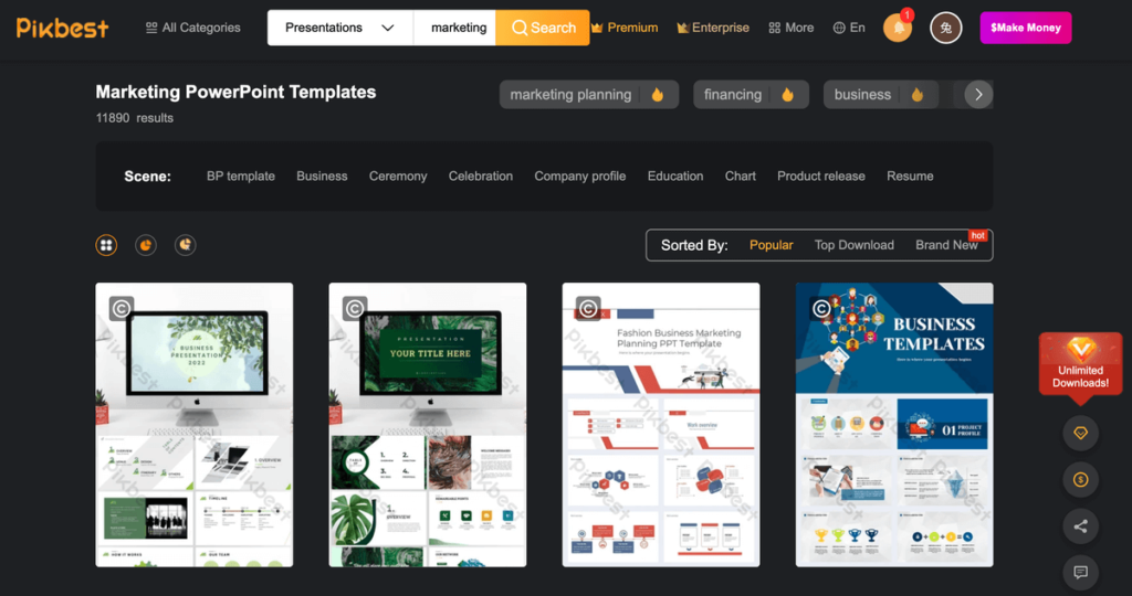Pikbest 專業 PPT 簡報模板範本網站，各種設計範本、圖片影片素材都有！
