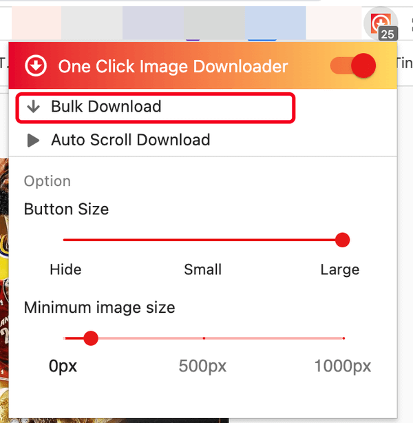 One Click Image Downloader 批次下載網頁圖片，或一鍵打包下載所有網頁照片