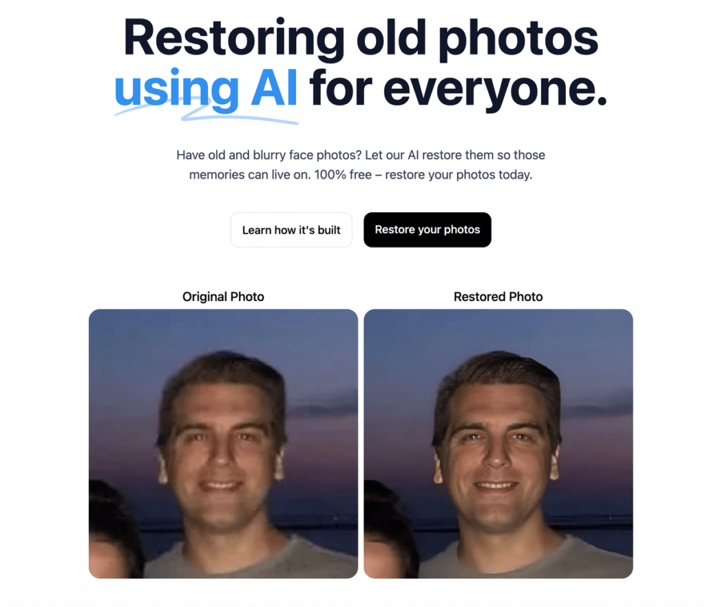 restorePhotos 模糊照片修復工具