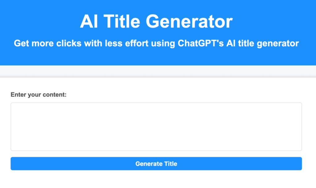 AI Title Generator 文章標題產生器，用 ChatGPT 產生25個殺人標題！