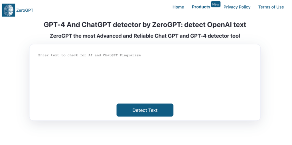 ZeroGPT 透過 AI 偵查文字內容是否是 ChatGPT 所產生