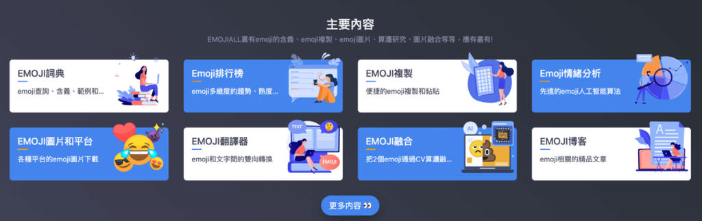 EmojiAll 全方位的表情符號網站，提供Emoji詞典、快速複製表情與詳細資訊