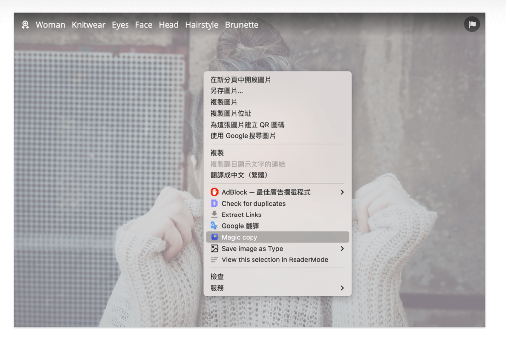 Magic Copy 在瀏覽器輕鬆去除網頁圖片背景！線上去背 Chrome 外掛