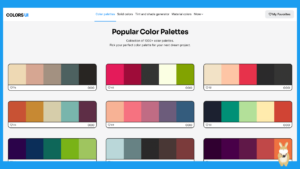 Colors UI 線上調色盤，網站網頁配色參考工具