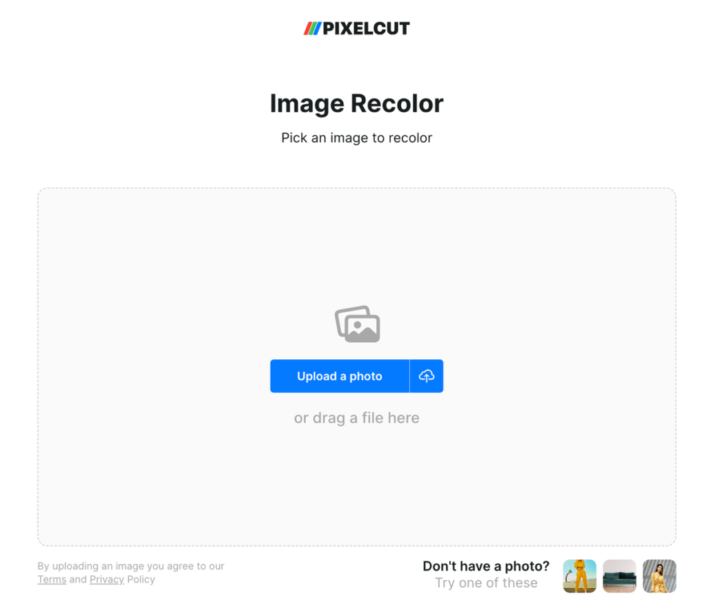 Image Recolor AI 快速變換相片物品顏色的線上圖片編輯工具