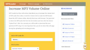 MP3Louder 線上 MP3 音量調整器