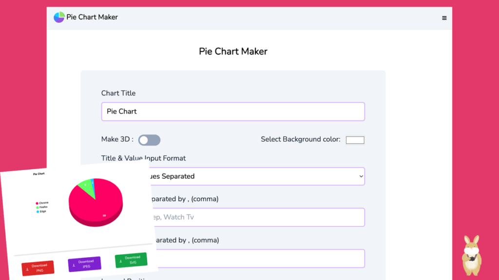 Pie Chart Maker 線上圓餅圖產生器