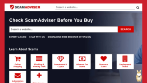 ScamAdviser 檢測網站是否為詐騙網站、釣魚網站
