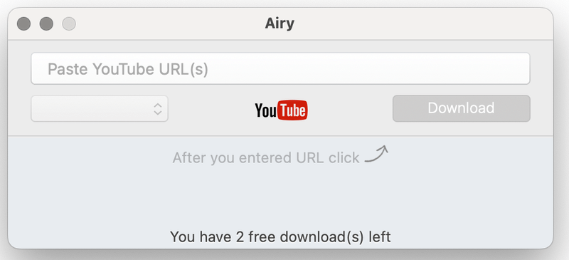 Airy 免費 YouTube 影片下載軟體，可下載高解析度1080p YT 影片最高到8K