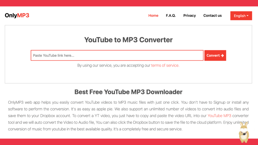 OnlyMP3 免費一鍵 YouTube 轉 MP3 線上下載工具