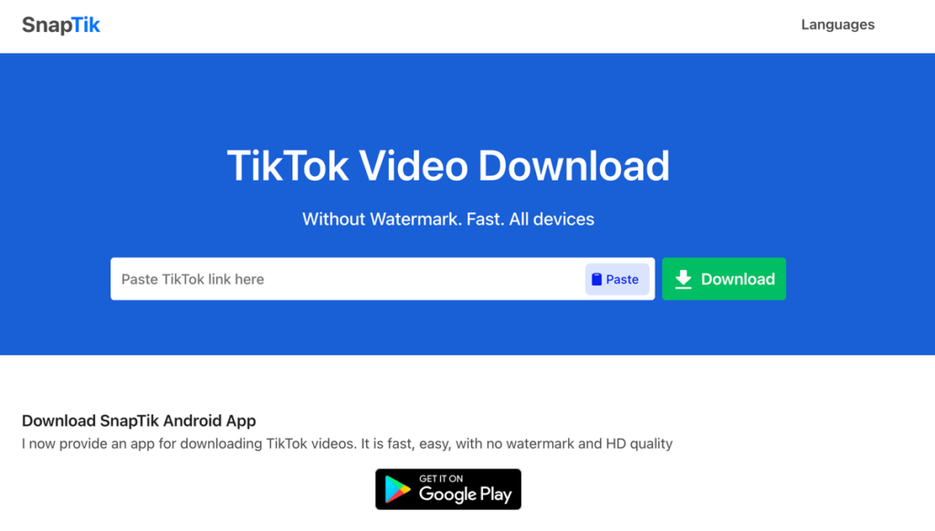 SnapTik 免費抖音影片下載工具,Tiktok 無浮水印高畫質影片下載 SnapTik 免費抖音影片下載工具,Tiktok 無浮水印高畫質影片下載