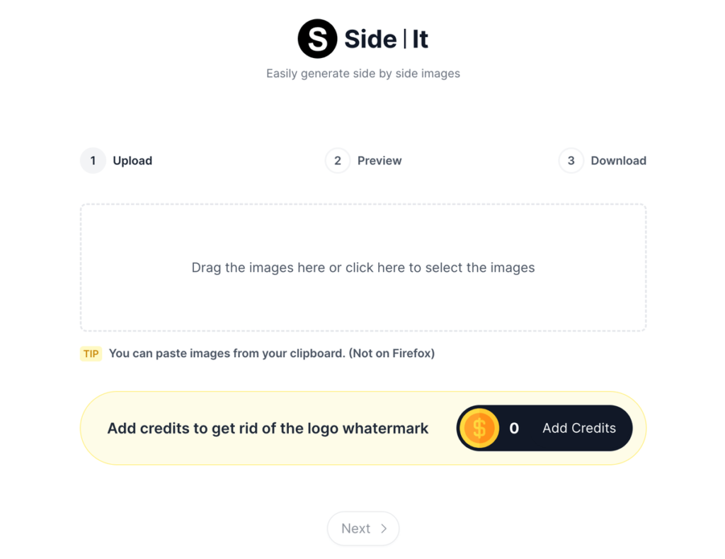 SideIt 線上圖片合併工具，將多張照片拼貼成一張！