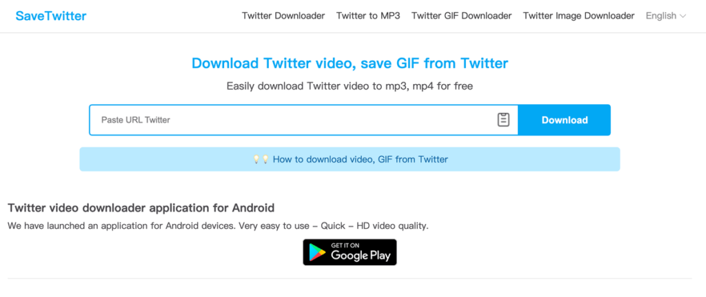 SaveTwitter 免費線上下載 X（Twitter）影片與GIF 圖片