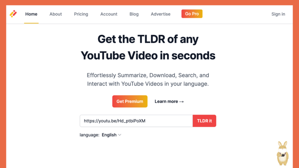 you-tldr 將 Youtube 影片整理成內容摘要