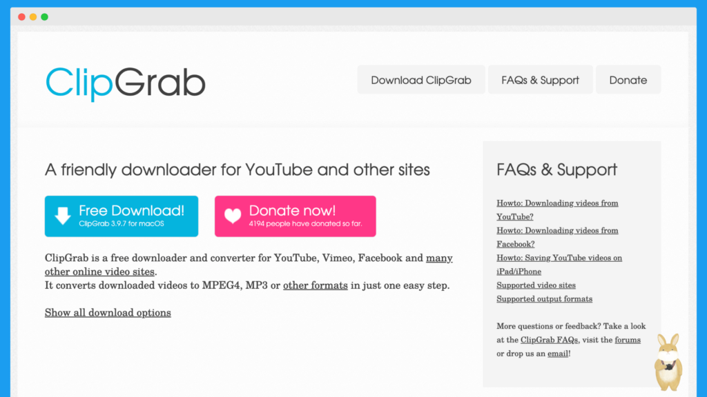 ClipGrab 免費 Youtube 影片下載軟體