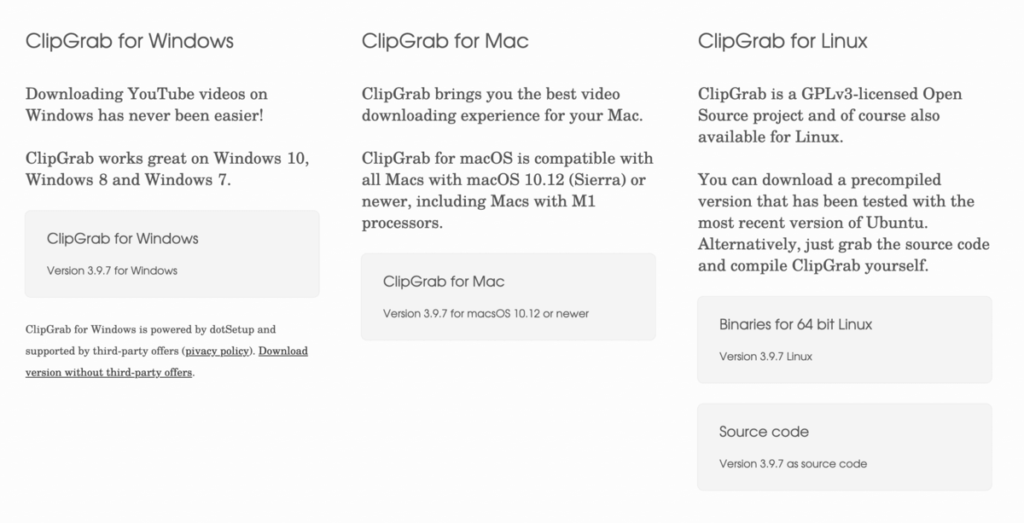 ClipGrab 免費 Youtube 影片下載軟體，支援高畫質 MP4 與 MP3 下載（MacOS,Windows,Linux）