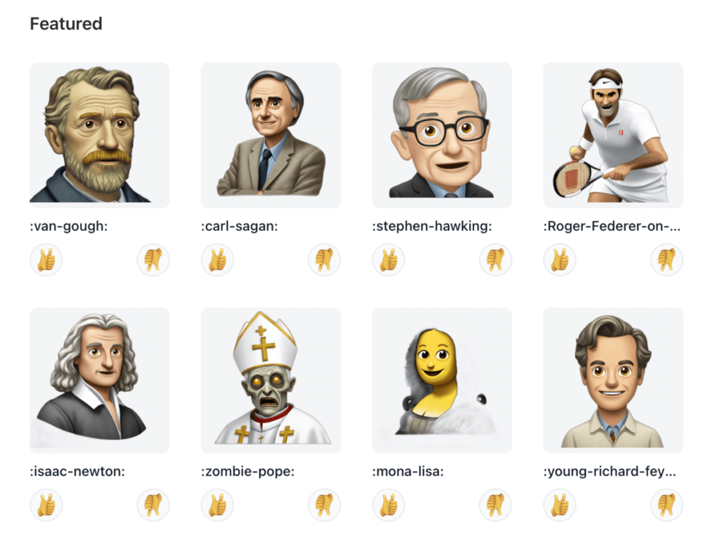 EmojiGen 免費 AI 表情符號與圖片產生器，輸入文字生成 Emoji 圖案