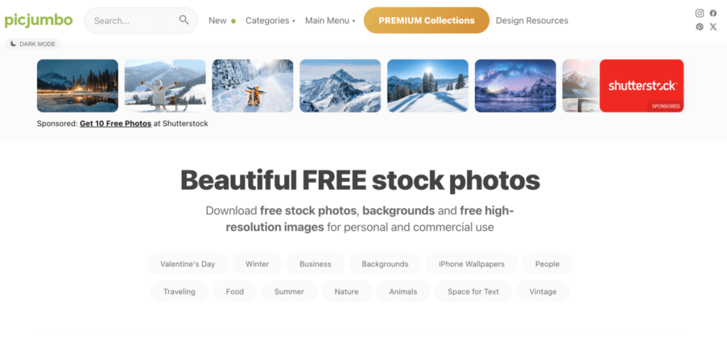 Picjumbo 高畫質高解析度免費圖庫，免費下載圖片可商用！