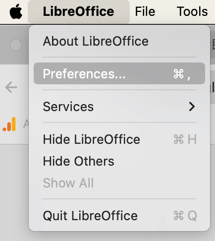 LibreOffice 中文設定：將 MAC 上的 LibreOffice 改成繁體中文版