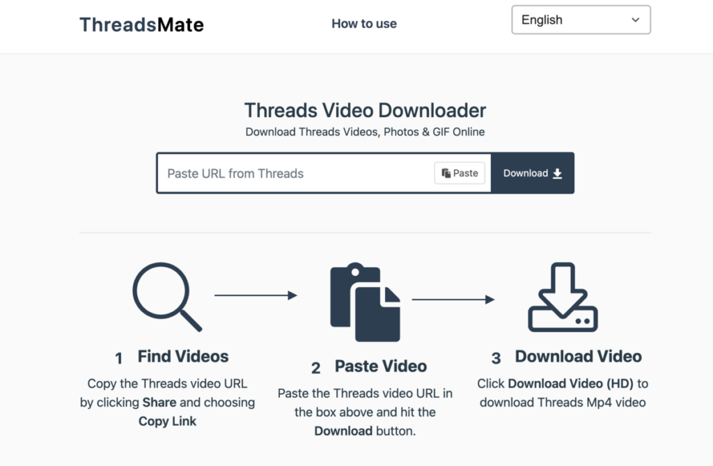 ThreadsMate 線上下載 Threads 影片、照片與 GIF 圖片！