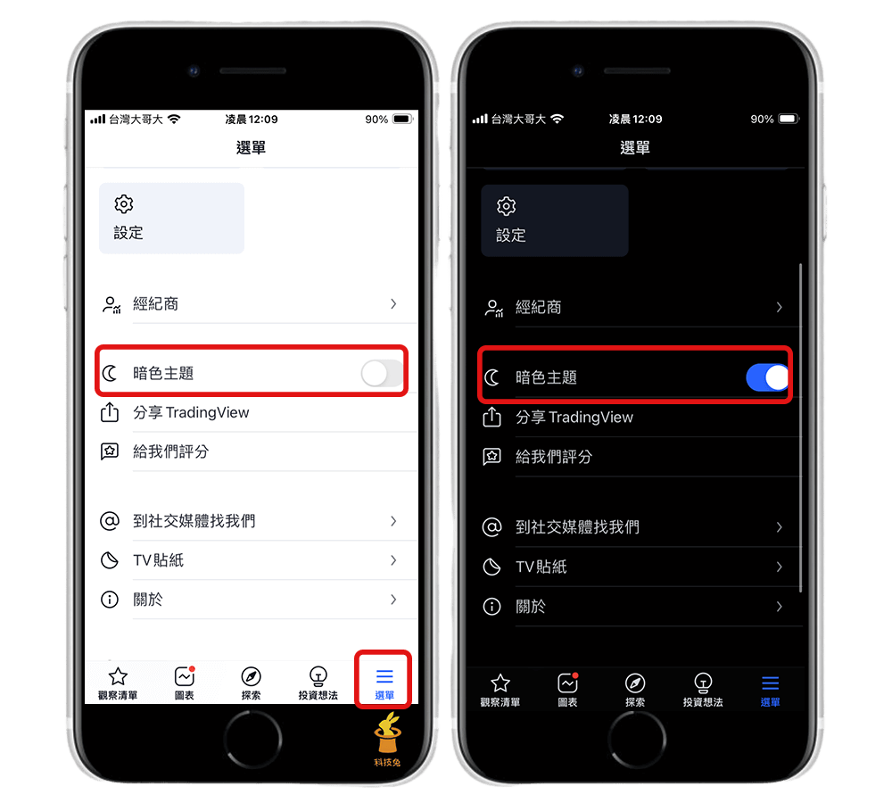 TradingView 如何開啟深色模式？教你用 TV 黑色模式（手機APP與電腦版）
