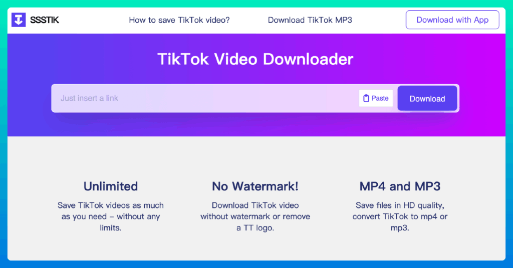 SSSTik 免費抖音 TikTok 影片下載工具,無浮水印高畫質 MP4 下載 SSSTik 免費抖音 TikTok 影片下載工具,無浮水印高畫質 MP4 下載