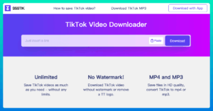SSSTik 免費抖音 TikTok 影片下載工具，無浮水印高畫質 MP4 下載