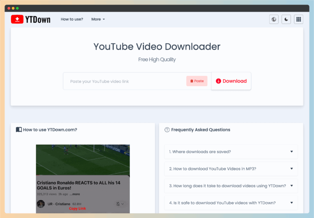 YTDown 免費 YouTube 影片音樂下載工具 YTDown 免費 YouTube 影片音樂下載工具