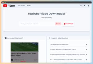 YTDown 免費 YouTube 影片音樂下載工具