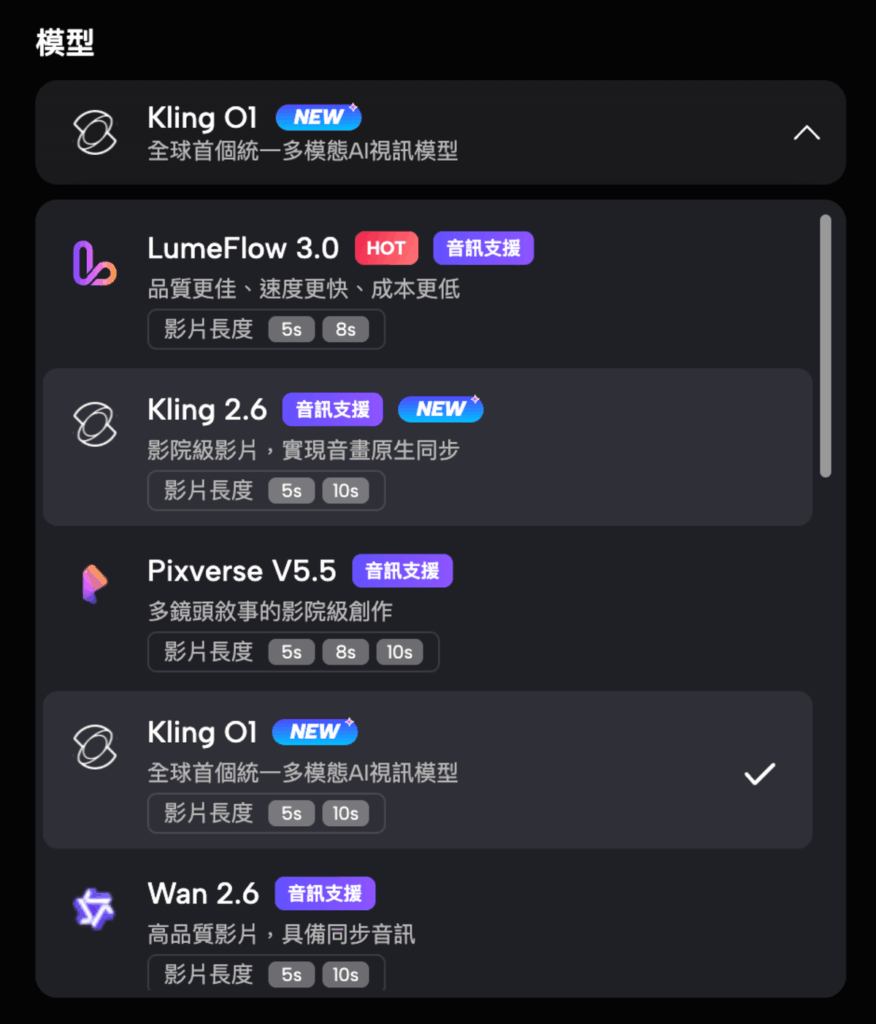 LumeFlow AI：好用的圖片生成 AI 影片或文字生成 AI 影片軟體！集成市面最全 AI 影片生成模型