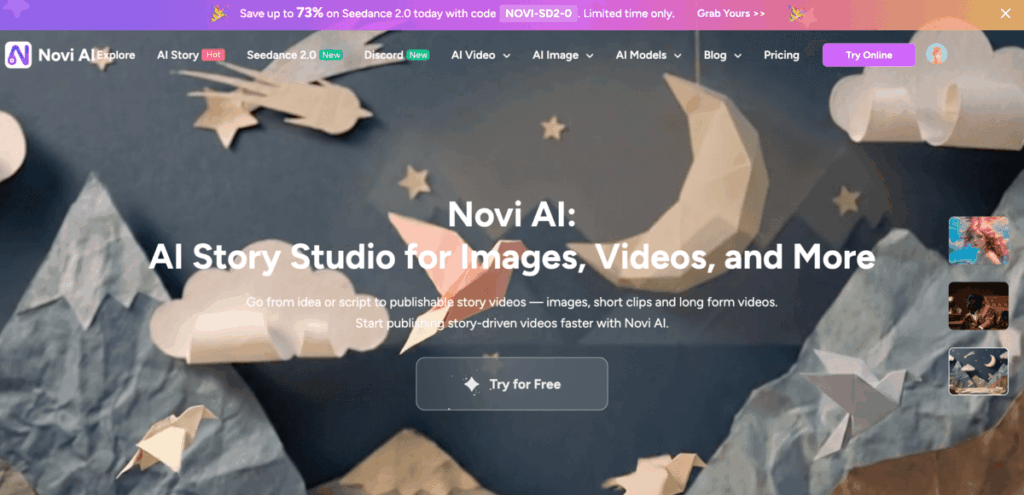 超強 AI 影片圖片生成工具！Novi AI 一鍵將腳本變成高質感影片與短視頻！
