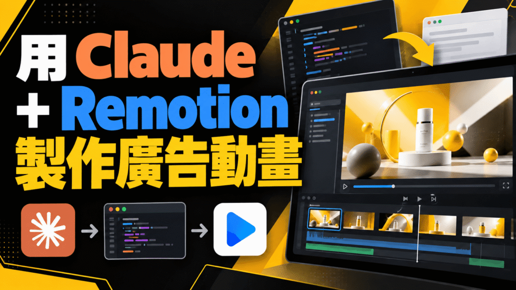 Remotion 是什麼?怎麼用?用 Claude + Remotion 製作廣告動畫與宣傳影片!教學 Remotion 是什麼?怎麼用?用 Claude + Remotion 製作廣告動畫與宣傳影片!教學