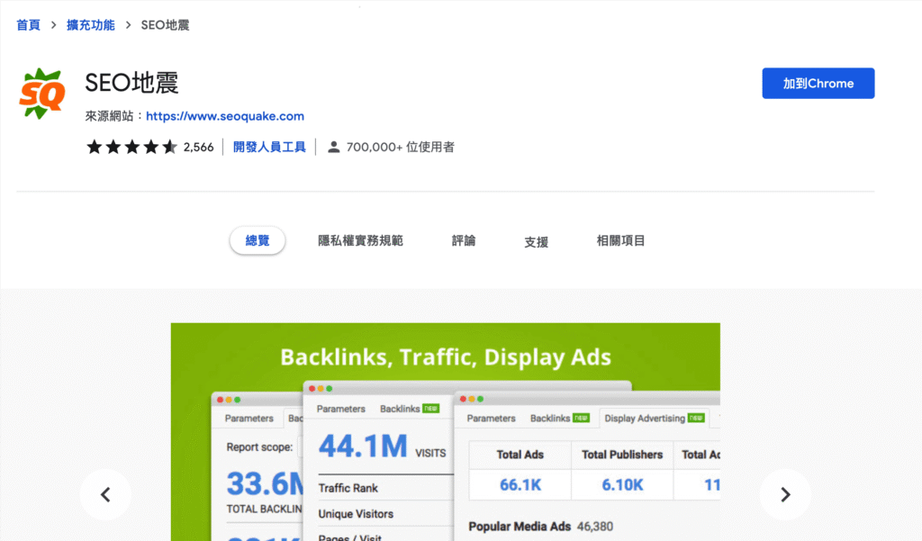 SEOquake 一鍵查詢排名數據指標、索引狀況與內外部連結數量！Chrome