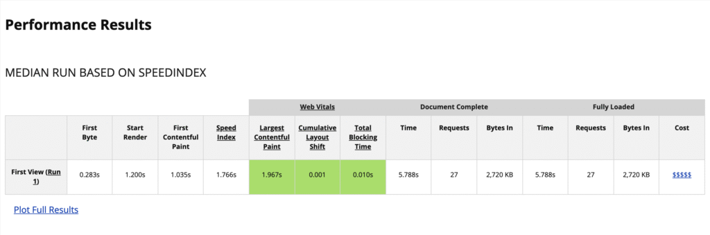 WebPageTest 網站效能與網頁速度檢測工具，核心網頁體驗指標最佳化工具